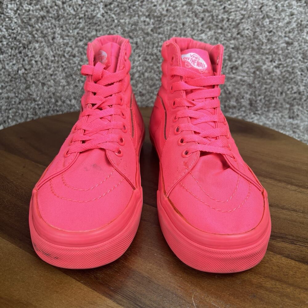 Vans Sk8-Hi Size Womens 6 / Mens 4.5 Hi Top NEON PINK Skate Shoes Sneakers - Picture 2 of 9